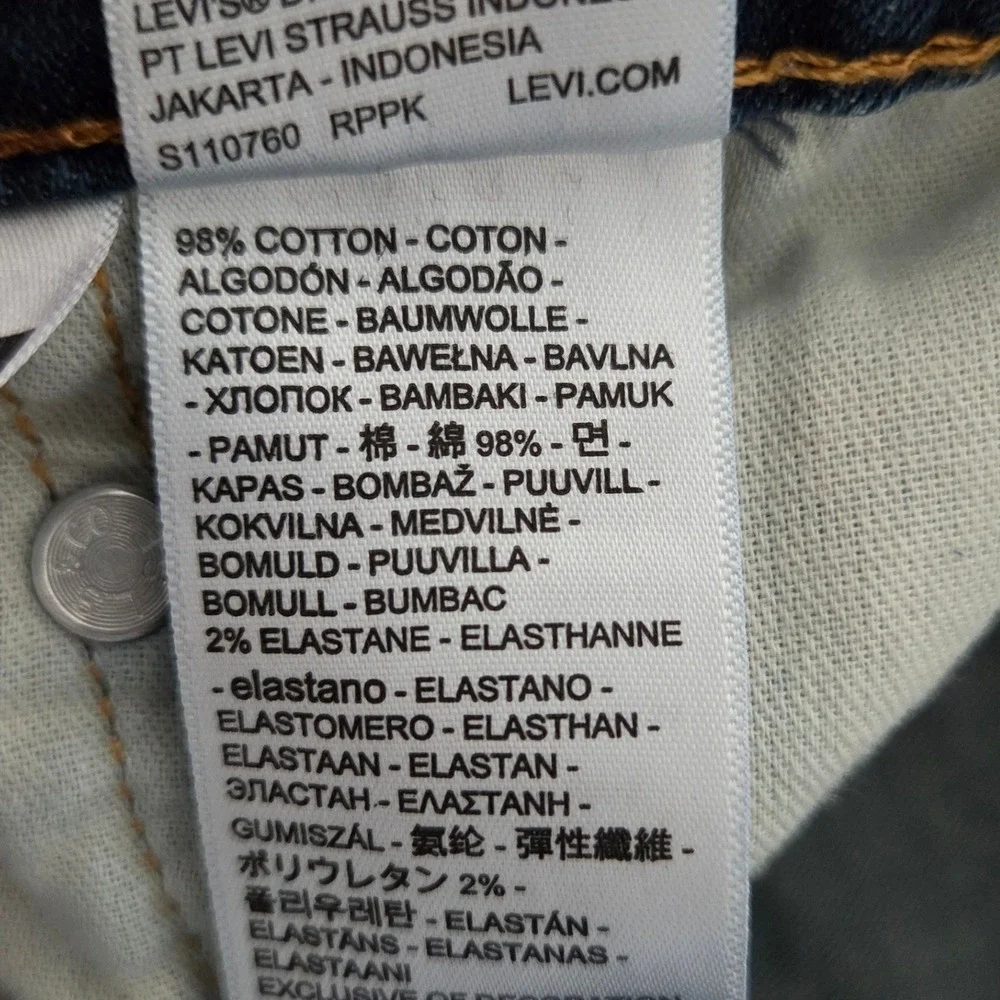 Levi's 514 Straight Fit Blue Denim Jeans Mens 36x34